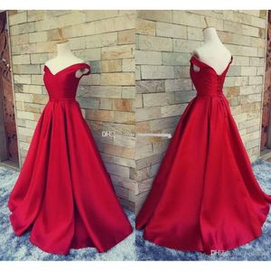 Dark Red Simple Prom Dresses Long Formal Pageant With Belt Sexy V Neck Open Back Vintage Party Evening Gowns BA Intage