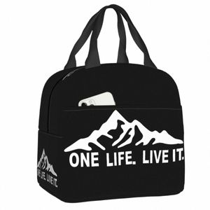 Custom One Life Live It Lunch Bag Thermal Cooler Изолированная коробка для ланч для женщин детская школа работа для пикника.