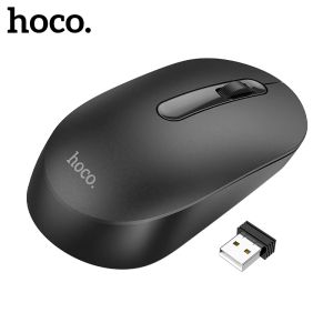 Combos Hoco Portable Wireless Mouse 1200 DPI Silent Mouse For PC Computer/Laptop 2.4 GHz Noiseless USB Wireless ABS Möss för hemmakontor