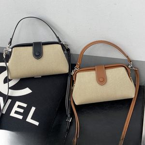 designer bag luxury bag Canvas bag Summer leather women's bag 2024 new fashion hand bill of lading shoulder bag crossbody bag doctor bag