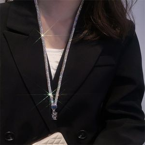 Mobile Phone Lanyard Long bling Neck Strap Anti Loss Pendant Short Water Diamond Pendant Wrist Chain Luxurious Full Diamond Pendant