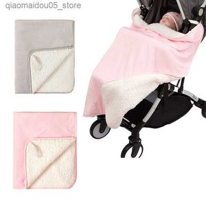 Stroller Parts Accessories Baby stroller blanket winter universal stroller blanket comfortable baby stroller blanket thick soft windproof newborn Q240416