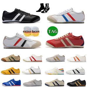 Fashion da uomo di alta qualità da donna Onitsukass Casual Onitsukass Sneaker Sneakers Brand Tigers Vendita Hot Tiger Mexico 66 Piattaforma di mocassini Piattaforma Vintage White Red 36-45