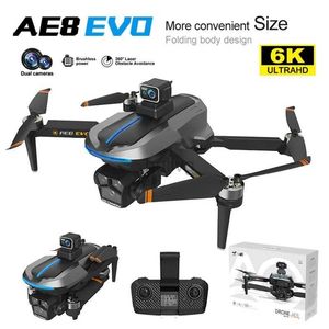 ドローン新しいAE8 EVO 8K HDデュアルカメラドローンインテリジェント障害物回避FPVヘリコプター5G WiFi Quadcopter Aerial Photography Aircraft 24416