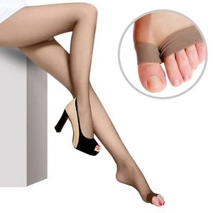 Sexy Socks Sexy Women Tights Pantyhose with Fingers Open Toe Skin Effect Nylon Tights Elastic Thigh High Long Stockings Ladies Pantyhose 240416