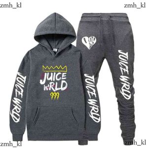 RIP juice wrld hoodies designer sweatshirt + sweatpants passar män kvinnor hip hop juice wrld fäll rap pullover två bit set sudaderas 754