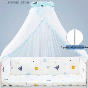 Baby Cribs Universal Crib Mosquito Net Cartoon Style Floor-to-ceiling Gauze New Mosquito Net Shading Summer Baby Mosquito Net 5 Gear Adjust L416