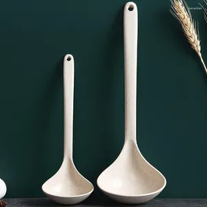 Kaşık ev mutfak malzemeleri buğday saman uzun saplı çorba kaşığı Japon servis püresi