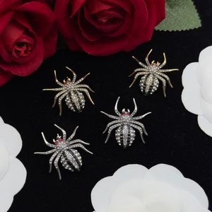 Spider Diamonds Zircon Earrings Fashion Style Luxury Ear Stud Temperament Retro EarringParty Jewelry Rock Punk Accessories Designer Hiphop