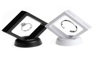 White black Jewelry Ring Pendant Display Stand Suspended Floating Display Case Jewellery Coins Gems Artefacts Packing Boxes5606787