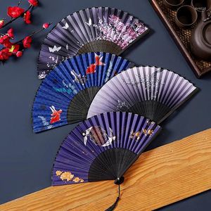 Decorative Figurines Chinese Style Folding Fan Ancient Tassel Painting Male Hanfu Hand-held Props Dance Home Decoration