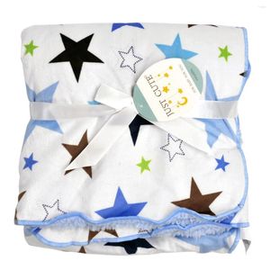 Blankets JUST CUTE Cartoon Baby Blanket Born Thick Double Layer Swaddle Stroller Wrap Mantas Para
