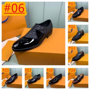 Top Shoes de vestido formal de festa de casamento de alta qualidade homens genuínos homens pretos azuis marrom diamante designer sapatos de sola sola brogues escorregar em sapatos de luxo tamanho 38-45