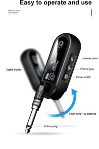 Cables UHF M02 Wireless System Transmitter And Receiver For Guitar violin electric piano keyboard instrument electric drum