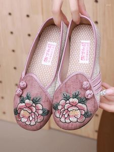 Casual Shoes Female Flat Embroidered Springautumn Single National Wind Restoring Ancient Ways Flax Cloth Mother Soft Bottom