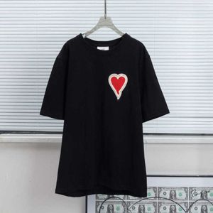 Amis Mens T-Shirts Sommer 100% Baumwoll Korea Modesspiel T-Shirt Paris des Badge Garcons Männer/Frau Kausaler T-Shirt männlich 1551