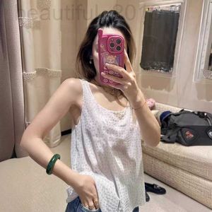 Women's Tanks & Camis designer Shenzhen Nanyou Huo~24 Spring/Summer New Product Small Fragrant Wind Silver Star Yarn Texture Sleeveless Loose Tank Top for Women DFOA