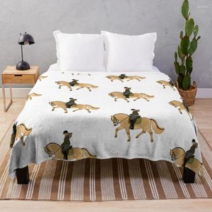 Cobertores Fiord Horse With Rider para Couch, ou seja, Sherpa Fleece Throw Blanket