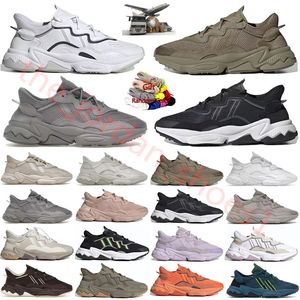 Sapatos casuais ozweego trilha halloween masculino masculino tênis multi -nore preto roxo cinza maravilha solar verde bege sports esportes clássicos og