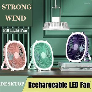 In 1 USB -wiederaufladbaren Deckenventilator mit leichter Mini tragbarer Schreibtisch Desktop 3 -Speed -Wind Elektrik für Camping