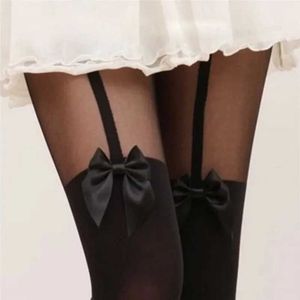Seksowne skarpetki kobiety seksowne bowcy szelki rajstopy czarny but aksamitny elastyczna miękka bawełna na kolanach 240416
