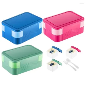 Dinnerware Lunchbox For Adults Portable Leak-proof Container Organizer School Office Bento Box Microwavable Storage Snack