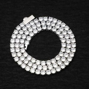 5mm Tennis Moissanite Jewelry Hip Hop 2023 Sterling Sier Cuban Chain Necklace