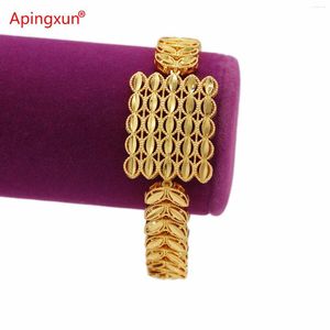 Link -Bänder Apingxun Dubai Gold Farbe Charme Armband Frauen Männer Armreifen Schmuck Afrika/Naher Osten/Spanien Hochzeit trendy Party Geschenke