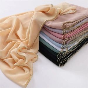 Sciarpe a scialle chiffon hijab velo outdoor pherant head wrap solido ramadan criglia