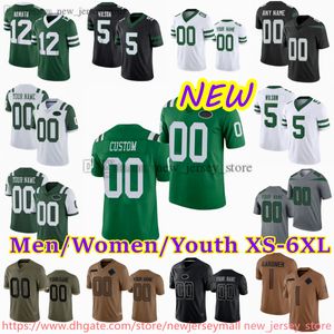 2024 Custom S-6xl 8 Aaronrodgers Football Jersey 5 Garrettwilson Zach Ahmadgardner Breecehall Quinnenvilliams Jermainejohnsonii Joenamath Cjmosley Jerseys