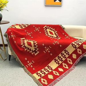 Coperte Carpet casual geometria rossa divano coperta di divano per leisure singolo