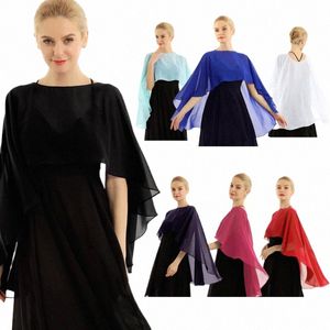 Chiff Bolero Women Capes för kväll Dr LG Bridal Bolero sjal och lindar bröllopstäckning upp bröllopsjacka Wraps skuldra z9se#