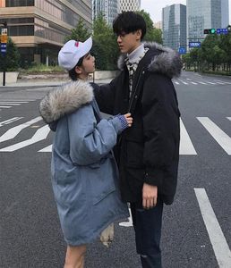 Зимняя длинная куртка для мужчин Женщины густые теплые модные палочки пузырьки с капюшоном с капюшоном 7865734
