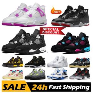 Hyper Violet 4S Basketball Shoes 4s Frozen Moments 11s Cool Grey Red Thunder Money Pure Bred Cat Black University Blue Oreo Dark Mocha Trainer