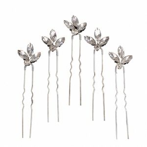 5pcs Red Sier Strodal Bridal Hair Pins handgefertigtes Kopfstück für Frauen Grüne Blau Hochzeit Akquireien Headdr Party Tiaras Y7S8#