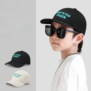 Ball Caps Fashion Children Baseball Boys and Girls Sun Visor Black Top Cap Black Top per bambini anziani da 6 a 12 anni