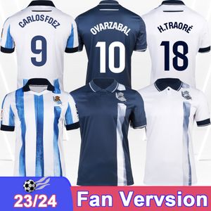 23 24 Royal Society Mens Soccer Jerseys Merino Isak Oyarzabal Gorosabel Zubeldia Illarra Barrenetxea Silva Home Blue Away White 3rd Football Shirts