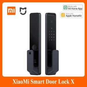 제품 2022 새로운 Xiaomi Mijia 스마트 도어 잠금 X 지문 잠금 장치 3D 얼굴 인식 스마트 홈 도어 잠금 장치 NFC 디지털 전자 잠금