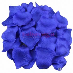 Royal Blue Sapphire Flera färgglada siden fr rosenblad bröllop bankett prydnad gynnar bord dekoratis 40 färger g3zw#