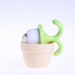 Cute Mini Potted Plant Shaped Roller Ball Massager Handheld Body Manual Massager Bead Relaxation Neck Foot Face Lift Beauty Tool