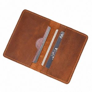 Luufan подлинный кожаный держатель кожи кошелек настоящий кожаный RFID Card Case Clutch Skells для мужчин женщины мини -тонкий короткий кошелек W6dl#