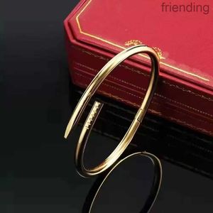 Luxury Nail Bracelet Designer Fashion Cuff for Men Women Couple Bangle Gold Jewelry Valentines Day Gift VKZC 03YQ