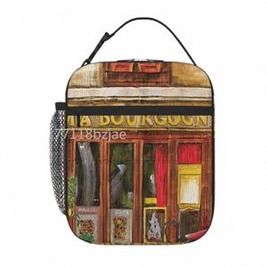 2 فرنسي Storefrt Debbie DeWitt Lunch Tote Lunchbag Box Bag Bag Bag For Women Y0JH#