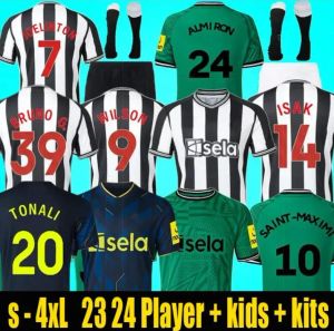 23 24 camisas de futebol Bruno G. Uniteds Tonali Isak Home Joelinton Trippier Away 3rd New Castle United Football Shirt NUFC Maximin Top Men Kit Sets