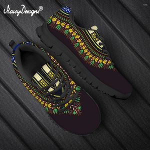 Casual Shoes Noisydesigns African Tribal Neck Flower Print Women Flats Sneaker Lightweigt Walking Mesh Brand Designer Zapatos 2024