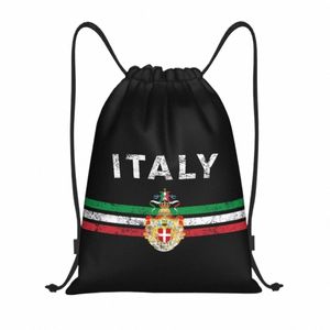 İtalyan amblem İtalya bayrağı çizim sırt çantası spor çantası erkekler için kadınlar vatansever hediye eğitimi sackpack 916b#