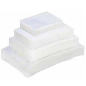 100pcs przezroczystą nylonową torbę próżniową Otwarcie Uszczelnienie ciepła Uszczelnienie ciepła Sukier Sukier Sukier z plastikową orzechową fasolkę Piecznik Pies Herbata Torage Herbata 240408