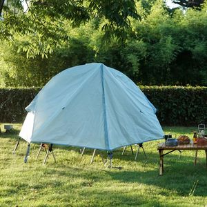 Outdoor fuori dalla tenda a terra singola campeggio resistente ai raggi UV impermeabile con attrezzatura di sopravvivenza per escursioni a letto 240416