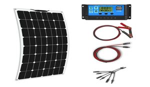 100W1000W الألواح الشمسية المرنة 12V24V Solar System Kit Monocrystalline Module 10A100A وحدة تحكم OFF Battery CHA3696425