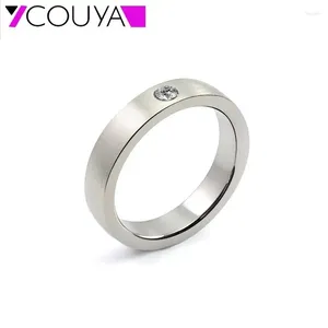 Cluster Rings Luxury Sliver Color Ring Big Rabatt Promotion 4mm Shing Stone Artiklar Zircon Finger Wedding Jewelry